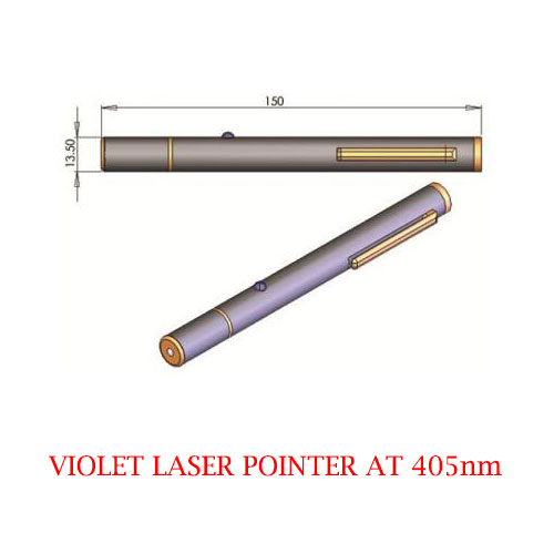 Special Safety Design 405nm Violet Laser Pointer 0.6~5mW
